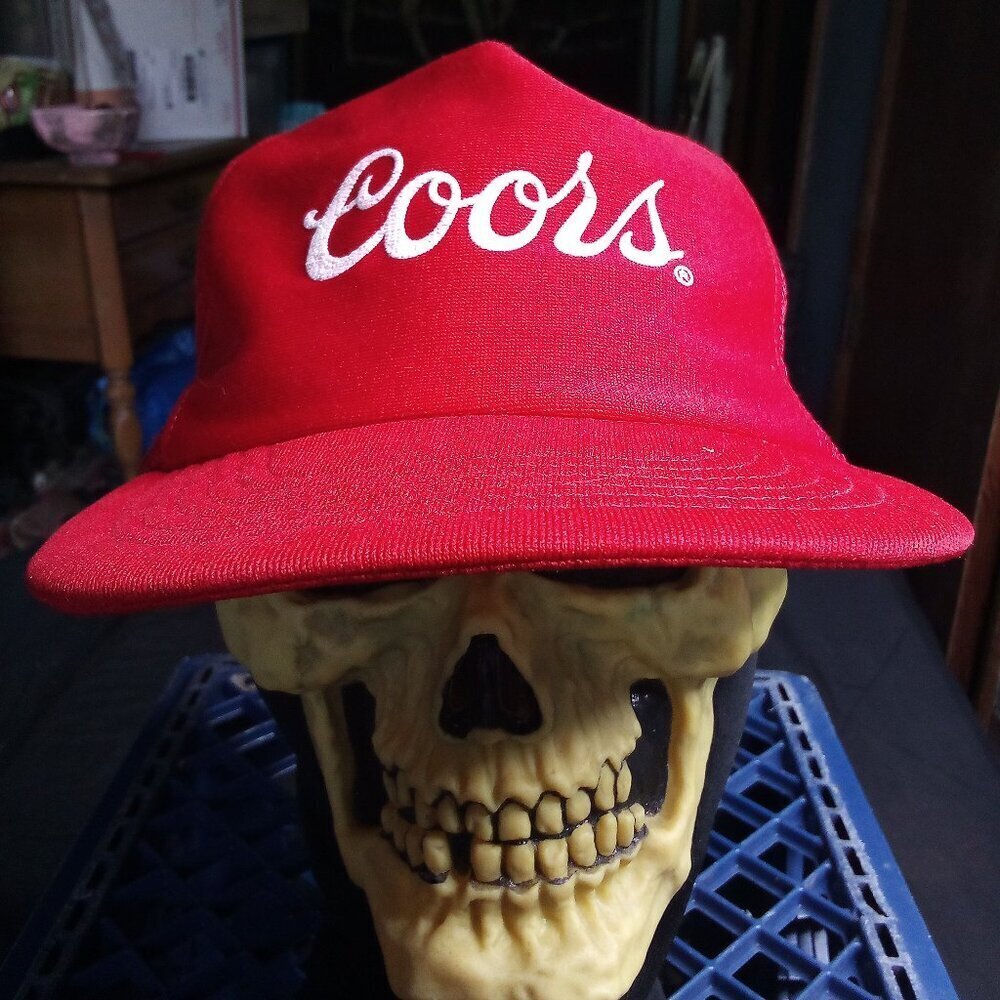 Vintage 80s Coors Snap Trucker Hat Cap